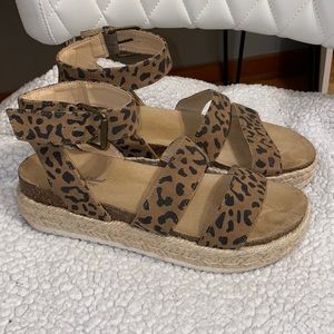Leopard print sandals